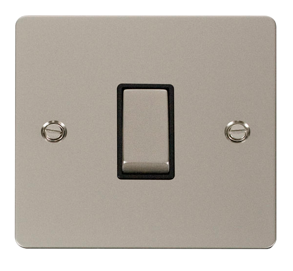 Scolmore FPPN411BK Define Pearl Nickel Flat Plate Ingot 10a 1gang 2way Switch  Scolmore - Sparks Warehouse