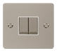 Scolmore FPPN412WH Define Pearl Nickel Flat Plate Ingot 10a 2gang 2way Switch  Scolmore - Sparks Warehouse