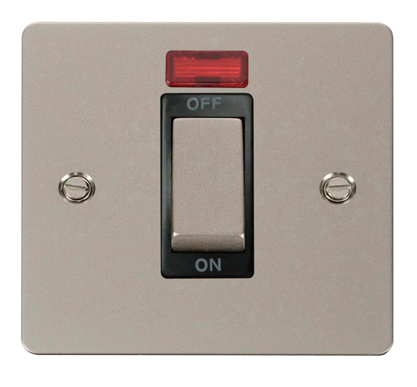 Scolmore FPPN501BK Define Pearl Nickel Ingot 1g 45a Dp Switch Neon Bk  Scolmore - Sparks Warehouse