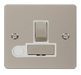 Scolmore FPPN551WH Define Pearl Nickel Flat Plate Ingot 13a Switched Spur+f/o  Scolmore - Sparks Warehouse