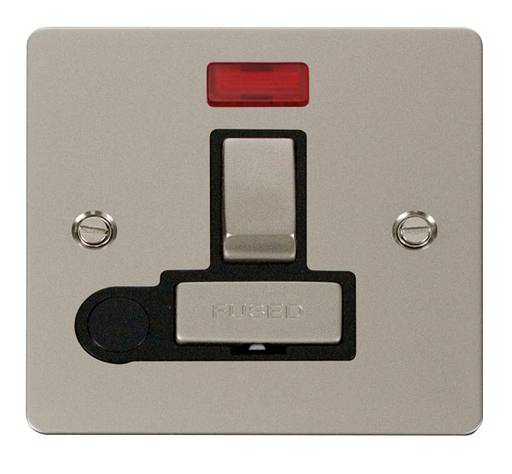 Scolmore FPPN552BK Define Pearl Nickel Flat Plate Ingot 13a Switch Spur+f/o+neo  Scolmore - Sparks Warehouse