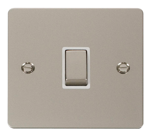 Scolmore FPPN722WH Define Pearl Nickel Flat Plate Ingot 20a 1gang Dp Sw W/o F/o  Scolmore - Sparks Warehouse