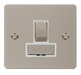 Scolmore FPPN751WH Define Pearl Nickel Flat Plate Ingot 13a Switch Spur W/o F/o  Scolmore - Sparks Warehouse