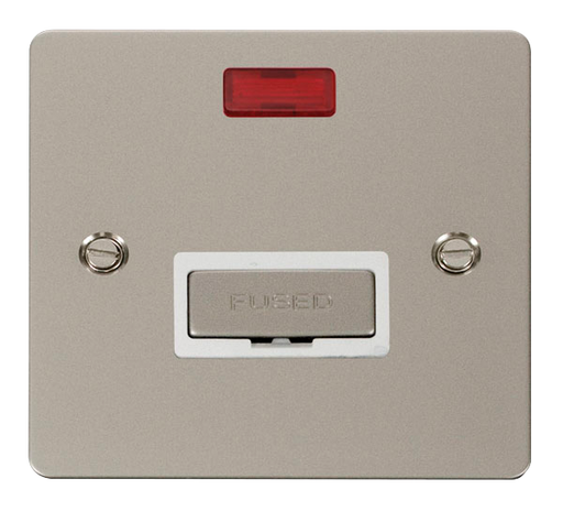 Scolmore FPPN753WH Define Pearl Nickel Flat Plate Ingot 13a Spur W/o F/o+neon  Scolmore - Sparks Warehouse