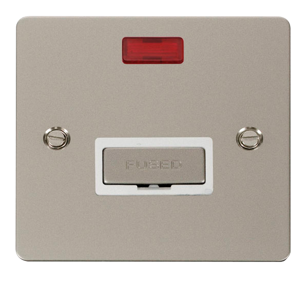 Scolmore FPPN753WH Define Pearl Nickel Flat Plate Ingot 13a Spur W/o F/o+neon  Scolmore - Sparks Warehouse