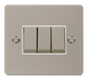 Scolmore FPPNWH-SMART3 - 1G Plate 3 Apertures Supplied With 3 x 10AX 2 Way Ingot Retractive Switch Modules - White Define Scolmore - Sparks Warehouse