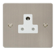 Scolmore FPSS038WH Define Stainless Steel Flat Plate 5a Round Pin Socket Outlet  Scolmore - Sparks Warehouse