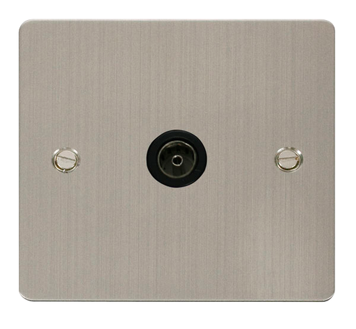 Scolmore FPSS065BK Define Stainless Steel Flat Plate Single Coaxial Socket  Scolmore - Sparks Warehouse