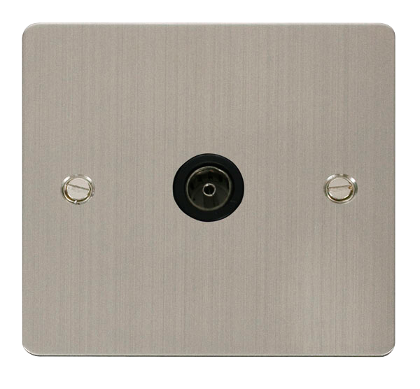 Scolmore FPSS065BK Define Stainless Steel Flat Plate Single Coaxial Socket  Scolmore - Sparks Warehouse