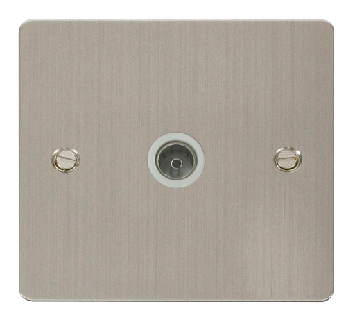 Scolmore FPSS065WH Define Stainless Steel Flat Plate Single Coaxial Socket  Scolmore - Sparks Warehouse