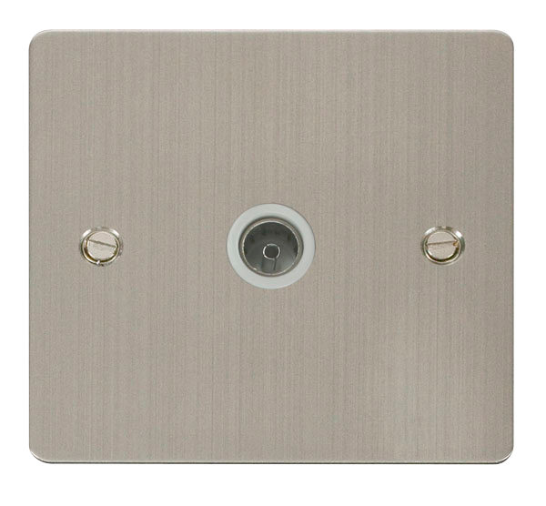 Scolmore FPSS065WH Define Stainless Steel Flat Plate Single Coaxial Socket  Scolmore - Sparks Warehouse