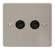 Scolmore FPSS066BK Define Stainless Steel Flat Plate Double Coaxial Socket  Scolmore - Sparks Warehouse