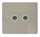 Scolmore FPSS066WH Define Stainless Steel Flat Plate Double Coaxial Socket  Scolmore - Sparks Warehouse