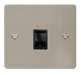 Scolmore FPSS115BK Define Stainless Steel Flat Plate Single Rj11 Telephone Socket  Scolmore - Sparks Warehouse