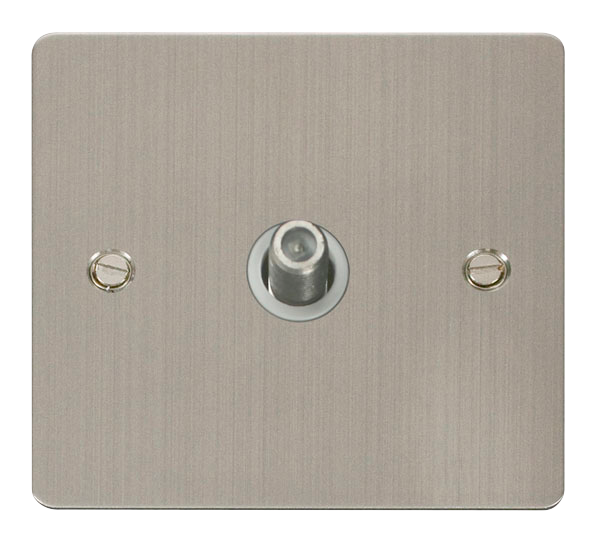 Scolmore FPSS156WH Define Stainless Steel Flat Pl 1g Sat.skt  Scolmore - Sparks Warehouse