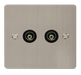 Scolmore FPSS159BK Define Stainless Steel Flat Pl 2g Isol.coax  Scolmore - Sparks Warehouse