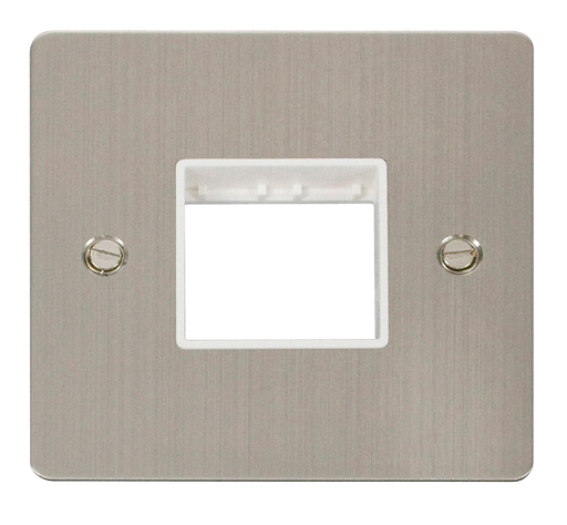 Scolmore FPSS402WH Minigrid 1-6 Gang Plates Twin Switch Plate1 Gang Aperture  Scolmore - Sparks Warehouse