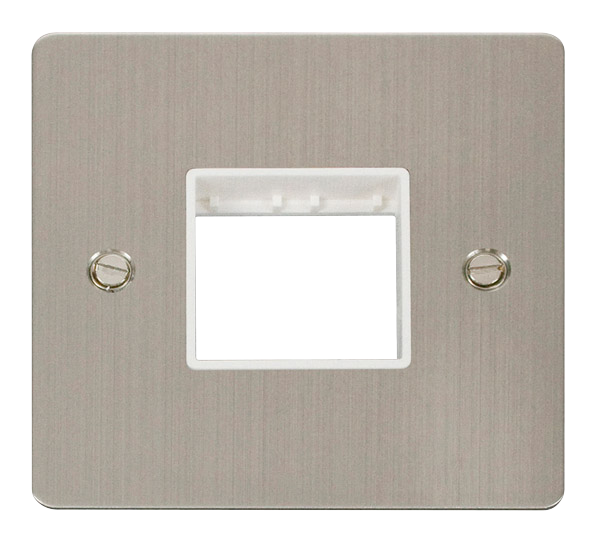 Scolmore FPSS402WH Minigrid 1-6 Gang Plates Twin Switch Plate1 Gang Aperture  Scolmore - Sparks Warehouse