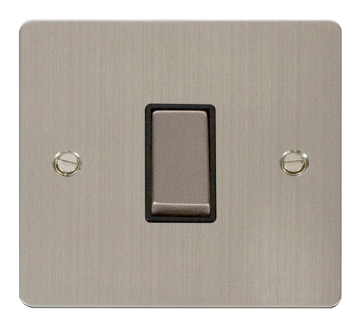 Scolmore FPSS411BK Define Stainless Steel Flat Plate Ingot 10a 1gang 2way Switch  Scolmore - Sparks Warehouse