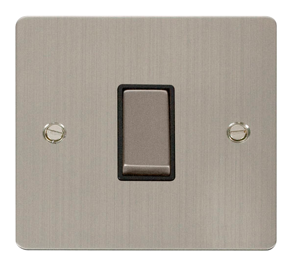 Scolmore FPSS411BK Define Stainless Steel Flat Plate Ingot 10a 1gang 2way Switch  Scolmore - Sparks Warehouse