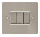 Scolmore FPSS413WH Define Stainless Steel Flat Plate Ingot 10a 3gang 2way Switch  Scolmore - Sparks Warehouse