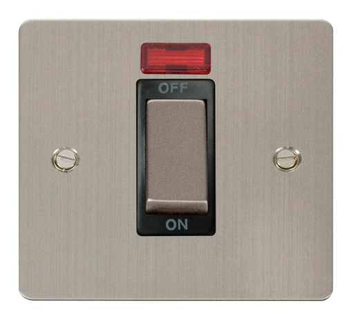 Scolmore FPSS501BK Define Stainless Steel Ingot 1g 45a Dp Switch Neon Bk  Scolmore - Sparks Warehouse