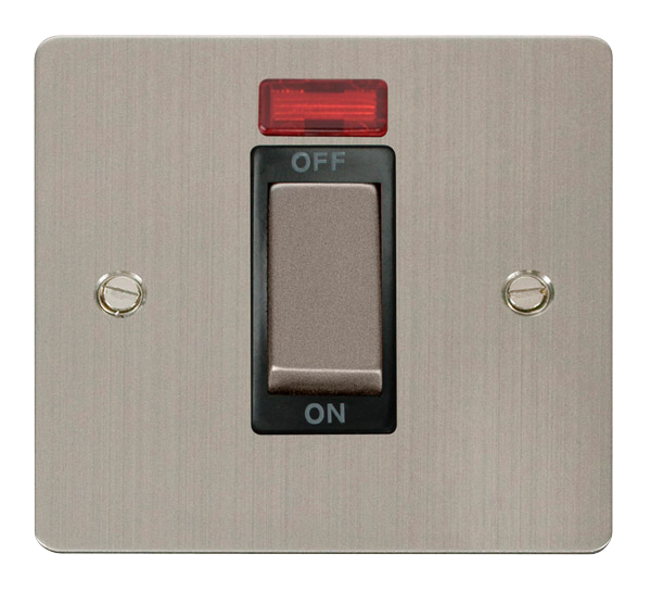 Scolmore FPSS501BK Define Stainless Steel Ingot 1g 45a Dp Switch Neon Bk  Scolmore - Sparks Warehouse