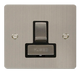 Scolmore FPSS751BK Define Stainless Steel Flat Plate Ingot 13a Switch Spur W/o F/o  Scolmore - Sparks Warehouse