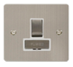 Scolmore FPSS751WH Define Stainless Steel Flat Plate Ingot 13a Switch Spur W/o F/o  Scolmore - Sparks Warehouse