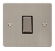 Scolmore FPSSBK-SMART1 - 1G Plate 1 Aperture Supplied With 1 x 10AX 2 Way Ingot Retractive Switch Module - Black Define Scolmore - Sparks Warehouse