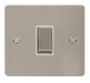 Scolmore FPSSWH-SMART1 - 1G Plate 1 Aperture Supplied With 1 x 10AX 2 Way Ingot Retractive Switch Module - White Define Scolmore - Sparks Warehouse