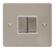 Scolmore FPSSWH-SMART2 - 1G Plate 2 Apertures Supplied With 2 x 10AX 2 Way Ingot Retractive Switch Modules - White Define Scolmore - Sparks Warehouse