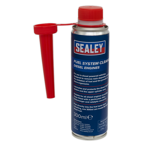 Sealey - FSCD300 Fuel System Cleaner 300ml - Diesel Engines Consumables Sealey - Sparks Warehouse