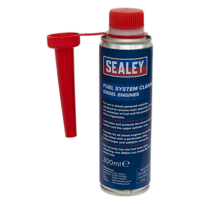 Sealey - FSCD300 Fuel System Cleaner 300ml - Diesel Engines Consumables Sealey - Sparks Warehouse