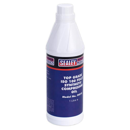 Sealey - FSO1S Compressor Oil Fully Synthetic 1ltr Consumables Sealey - Sparks Warehouse