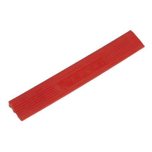 Sealey - FT3ERM Polypropylene Floor Tile Edge 400 x 60mm Red Male - Pack of 6 Storage & Workstations Sealey - Sparks Warehouse