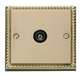 Scolmore GCBR158BK - Single Isolated Coaxial Socket Outlet - Black Deco Scolmore - Sparks Warehouse