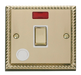 Scolmore GCBR523WH - 20A 1 Gang DP ‘Ingot’ Switch With Flex Outlet And Neon - White Deco Scolmore - Sparks Warehouse