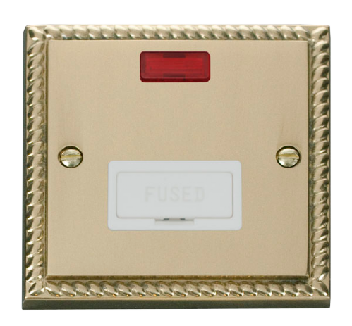 Scolmore GCBR653WH - 13A Fused Connection Unit With Neon - White Deco Scolmore - Sparks Warehouse