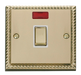 Scolmore GCBR723WH - 20A 1 Gang DP ‘Ingot’ Switch + Neon - White Deco Scolmore - Sparks Warehouse