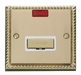 Scolmore GCBR753WH - 13A Fused ‘Ingot’ Connection Unit With Neon - White Deco Scolmore - Sparks Warehouse