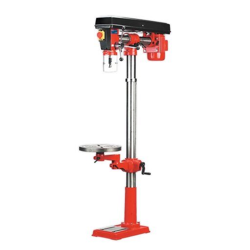 Sealey - GDM1630FR Radial Pillar Drill Floor 5-Speed 1620mm Height 550W/230V Machine Shop Sealey - Sparks Warehouse