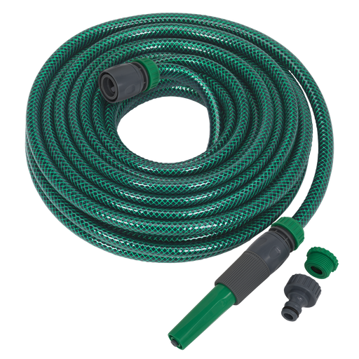 Sealey - GH15R/12 Water Hose 15m with Fittings Janitorial, Material Handling & Leisure Sealey - Sparks Warehouse