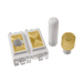 Scolmore GM150PWSB -  2 Module Dimmer Mounting Kit - White - Satin Brass GridPro Scolmore - Sparks Warehouse