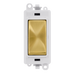Scolmore GM2001PWSB -  20AX 1 Way Switch Module - White - Satin Brass GridPro Scolmore - Sparks Warehouse