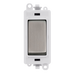 Scolmore GM2001PWSS -  20AX 1 Way Switch Module - White - Stainless Steel GridPro Scolmore - Sparks Warehouse