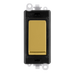 Scolmore GM2004BKBR -  20AX 2 Way Retractive Switch Module - Black - Polished Brass GridPro Scolmore - Sparks Warehouse