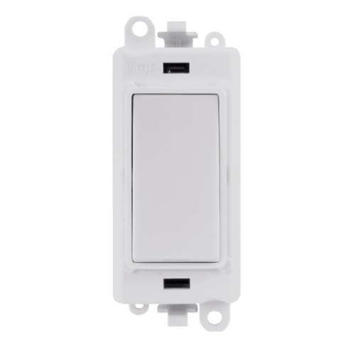 Scolmore GM2004PW -  20AX 2 Way Retractive Switch Module - White GridPro Scolmore - Sparks Warehouse