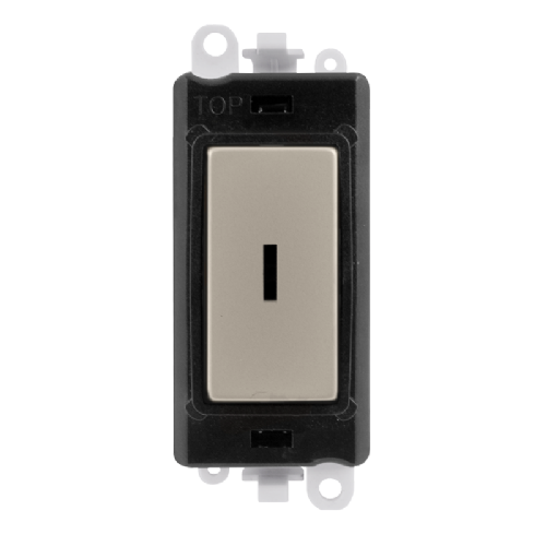Scolmore GM2014BKPN -  20AX 2 Way Retractive Keyswitch Module - Black - Pearl Nickel GridPro Scolmore - Sparks Warehouse
