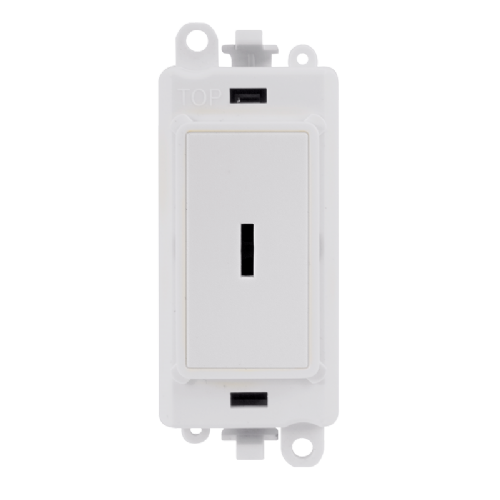 Scolmore GM2014PW -  20AX 2 Way Retractive Keyswitch Module - White GridPro Scolmore - Sparks Warehouse